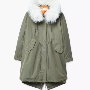 MANGO Coat Detachable interior anorak parka